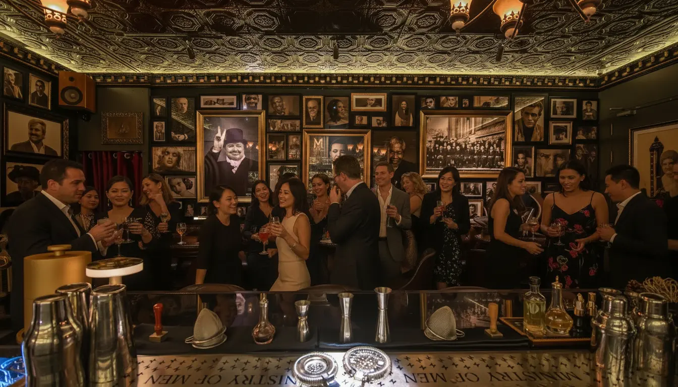 A gathering at a House of Barbaard bar